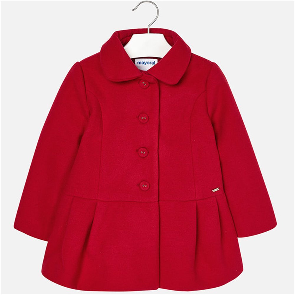 Пальто Mayoral для девочки красный